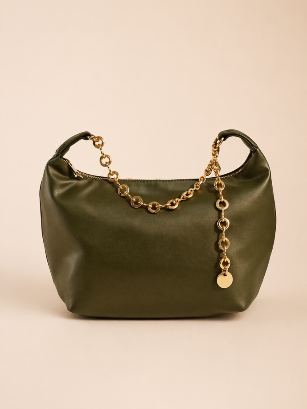NWT A New Day Olive Green Hobo Bag • Gold Chain • Chic Everyday Shoulder